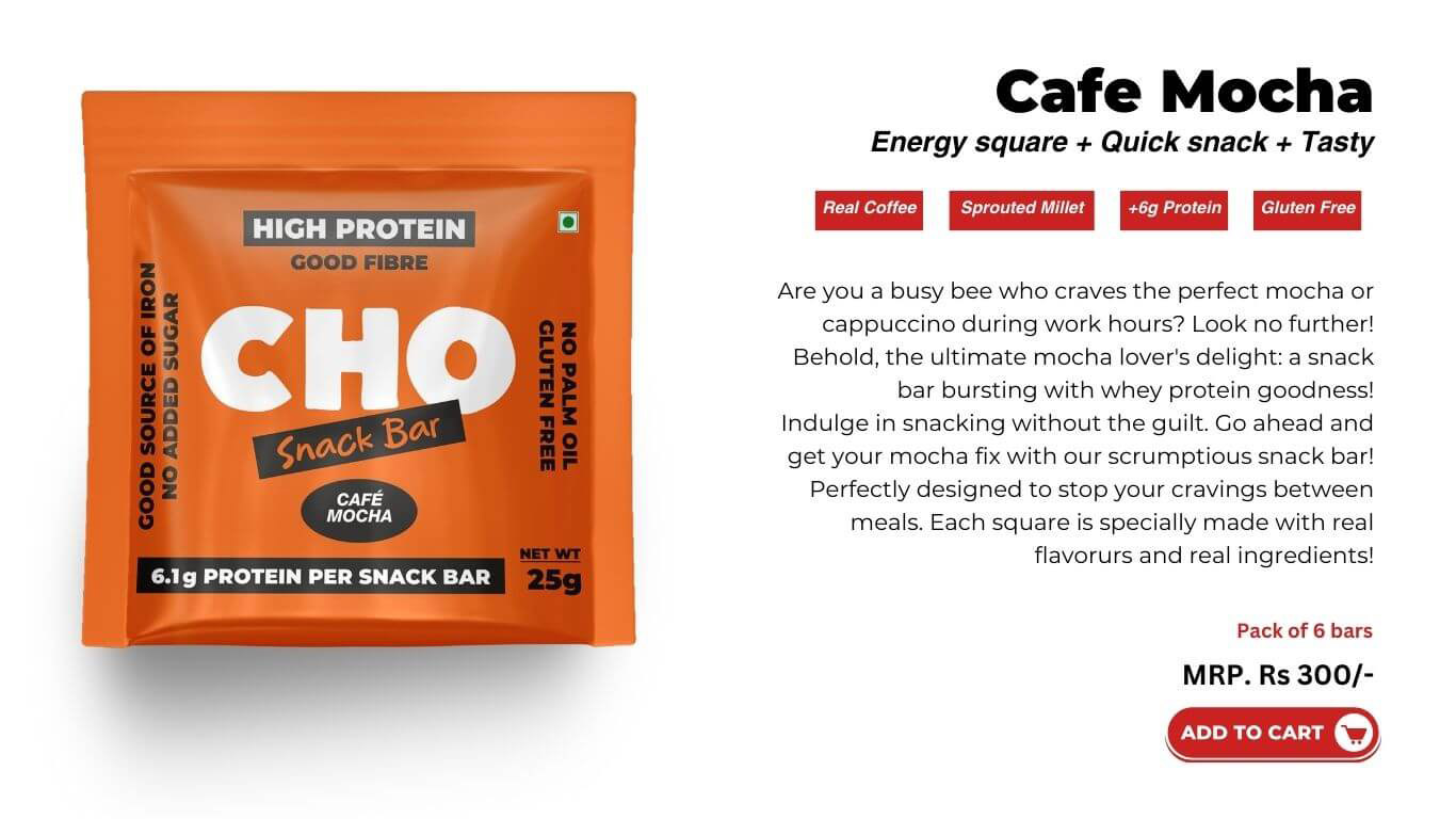 CHO Café Mocha Protein Snack bar